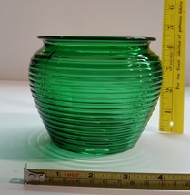 Vintage National Potteries Forest Green Emerald Green Beehive Small Vase - $7.99