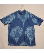 Tommy Bahama Men’s Hawaiian Shirt M Medium Blue Floral 100% Silk Button Up - £26.60 GBP