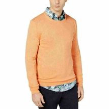 Tasso Elba Men&#39;s Cotton Blend Lightweight Crewneck Sweater Orange Size XL - £11.95 GBP