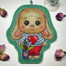 Baby Bunny Cross Stitch Plastic Canvas pattern pdf - Funny Rabbit Cross Stitch  - £4.54 GBP