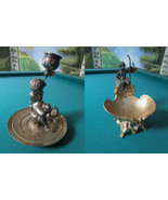 Eugene Provost  Brass Dish -Reed &amp; Barton Silverplate Angel Candle Holde... - $88.01 CAD+