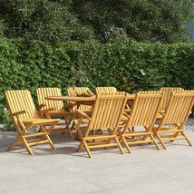 Folding Garden Chairs 8 pcs 61x67x90 cm Solid Wood Teak - £367.26 GBP