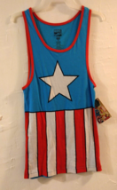 Marvel Comics Captain America Men&#39;s Med PJ Tank Shirt Licensed Merchandi... - £11.52 GBP