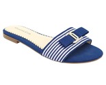 Charter Club Women Slip On Slide Sandals Skyla Size US 5.5M Navy Blue St... - $24.75
