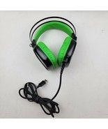 TopTech G9 Stereo Gaming Headphones Over Ear Adjustable Tested Green W/ Mic - £7.65 GBP