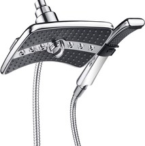 Bright Showers Dual Shower Head Combo, Handheld Showerhead Rainfall, Chrome. - £47.94 GBP