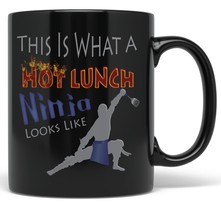 PixiDoodle Hot Lunch Ninja Coffee Mug - Lunch Lady Back to School Food Service ( - £20.64 GBP+