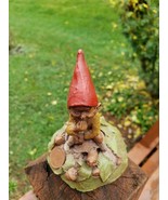 TOM CLARK CAIRN STUDIOS &quot;EDDIE&quot; GNOME SITTING ON A TURLTE FIGURINE 1984 ... - $19.79