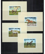 Comoro Islands 579-586 MNH Horses Deluxe Imperf Sheets Zayix Stamps 0125... - $85.50