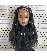 Faux Locs Headband Braided Wig Boho Goddess Loc Distressed Curly Dread L... - $130.90
