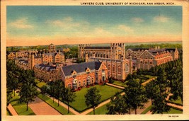 Lawyers Club University of Michigan Ann Arbor- Vintage 1943 Linen Postcard-bk42 - £2.36 GBP