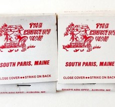 The Country Way Diner Matches Matchbooks Lot Of 2 Maine Vintage South Paris E33 - £15.66 GBP