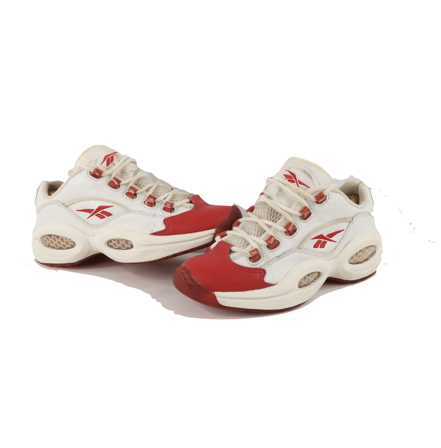 Allen Iverson Reebok All White Reebok Questions Low Men's Shoes