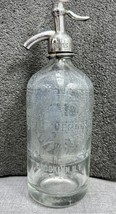 Vintage A.J. Beverages Seltzer Syphon Bottle Advertising Brooklyn, NY - £77.68 GBP