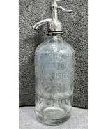 Vintage A.J. Beverages Seltzer Syphon Bottle Advertising Brooklyn, NY - £77.84 GBP