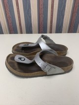 Birkenstock Gizeh Leather Thong Sandals Womens Size 40 US 9 Brown Coffee - £30.95 GBP