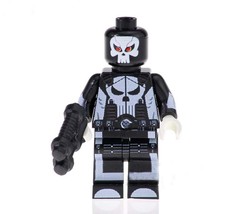 Punisher Skull Mask Marvel Building Minifigure Bricks US - £5.64 GBP