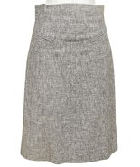 REBECCA TAYLOR Tweed Pencil Skirt Straight Black White Sz 4 - £93.37 GBP