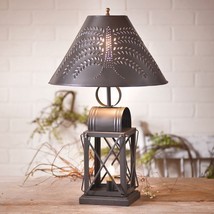 Keeping Room Lantern Lamp with Shade in Black Tin - £121.10 GBP
