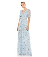 Mac Duggal Embellished Empire Waist Ruffle Hem Gown Powder Blue Size 12 ... - $812.73 CAD