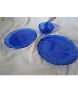 Bormioli Rocco France Rivage Duralex Cobalt Blue 9.5&quot; Dinner Plates (2) ... - £21.76 GBP