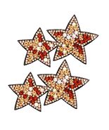 Minason Crystal Star Rhinestone Patch 2.6x1.57in Golden 2pcs - $13.49 CAD
