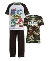 Nuevo Komar Kids Niño Liga de la Justicia 3 Pieza Set, Camuflaje/Blanco - $8.00+