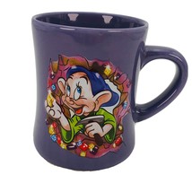 Disney Store 3D Dopey Mug in the Mine with Jewels Gems Purple 16 oz 3D Back - £19.57 GBP
