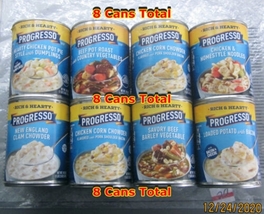 PROGRESSO Soup Rich &amp; Hearty, 8 Varieties, 18.5 oz (524g) Can x 8 = 8 To... - $20.72