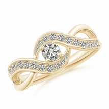 ANGARA Round Natural Diamond Infinity Promise Ring in 14K Gold (KI3, 0.54 Ctw) - £579.62 GBP