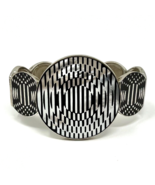 Victor Vasarely 1985 Op-Art Jolie Bracelet, Sterling with Nacre and Blac... - $7,144.97 CAD