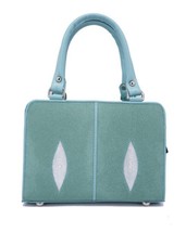 Genuine Stingray Skin Handbag Women : Light Blue - £157.31 GBP