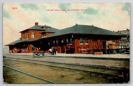 Guthrie OK Union Station Railroad Depot Oklahoma Postcard E42 - £4.54 GBP