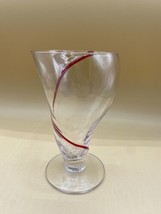 1 Source Inc Art Glass Hand Blown Red Swirl Tornado  Drink Ware - £13.27 GBP