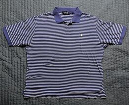 Polo Ralph Lauren Striped Golf Shirt Men’s Size XL Blue &amp; White - $20.00