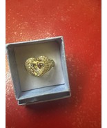 Gold plated heart ring - $25.00