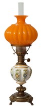 Art Nouveau Lamp Kerosene Lamp Majolica Table Lamp 65 CM High Light - $6,996.52 MXN