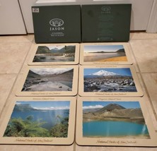 6 Jason Placemats CORK-BACKS - New Zealand National Parks - Vintage &amp; Unused - £38.55 GBP