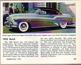 1952 Print Ad The &#39;52 Buick Super Riviera Bigger Front Wheel Brakes - £8.58 GBP