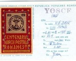 1958 QSL Centennial Romania Post YO8CF Bucharest - $10.89