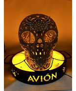Avion Reserve 44 Large Gold Glitter Skull Bottle Holder LED Display Bar ... - $678.39 CAD