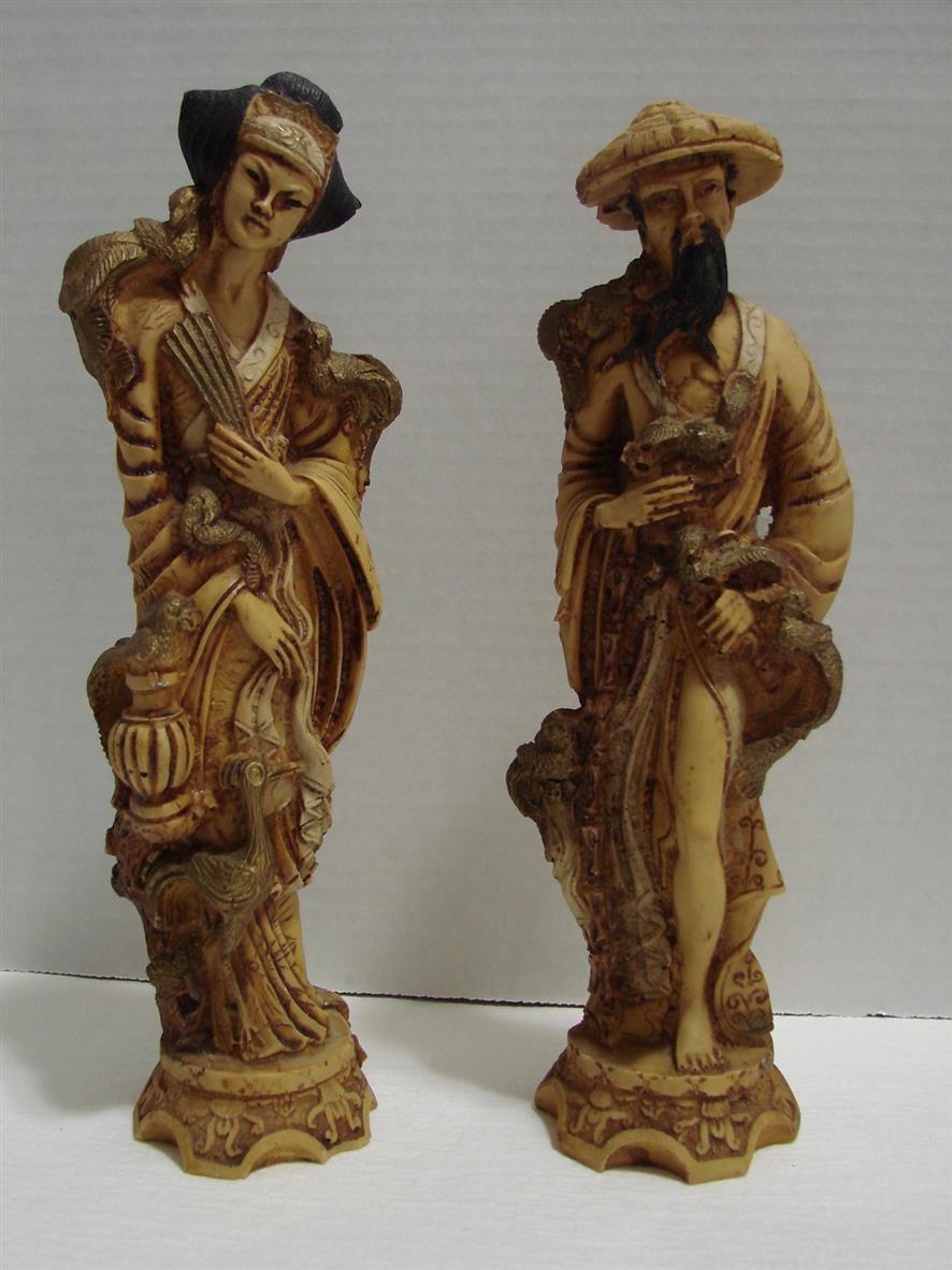 Pair of Italian Made Oriental Figures, Signed G.A.  - $40.00