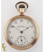 Gold Filled Waltham Antico Aperto Viso Tasca Orologio Gr Bond St 14S 7 G... - $413.49 CAD