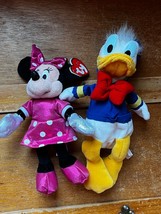 Lot Of Disney Ty Sparkle Minnie Mouse &amp; Not Ty Plush Donald Duck Stuffed Charact - £9.00 GBP