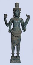 Antik Khmer Stil Bronze Stehend Vishnu Statue - Schutz - 130cm/132cm - £2,046.17 GBP