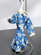 Barbie Robe Cherries Grapes Blue and White belt tie Doll Vintage  Clone - $7.92