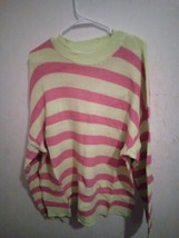 Womans Unbranded 2-Piece Shirt Short Set Green W/Pink Stripes Sz XL 9008ARE  - $18.99