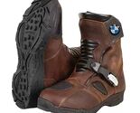 BMW Motorcycle Waterproof CE Touring Adventure Boots, Short Leather Riding Boots - $162.77