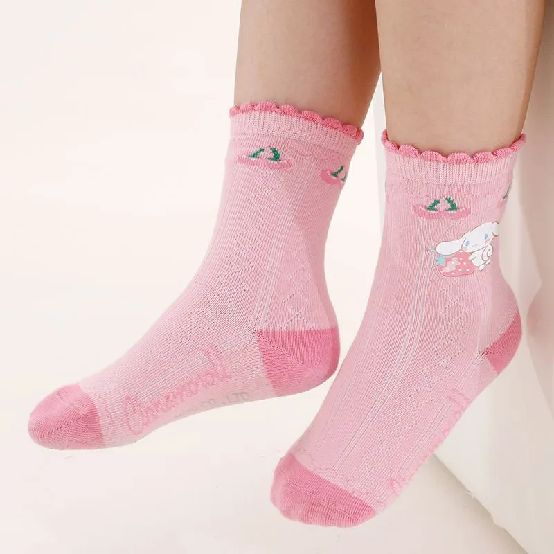 Kawaii Sanrio Children Cotton Socks Cinnamoroll Cute Anime Warm Sports Leisure - £12.76 GBP