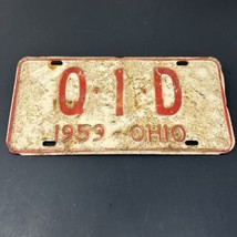 1959 OHIO License Plate Q-1-D Metal Original Rustic Man Cave Hot Rod Rat Rod - £16.69 GBP